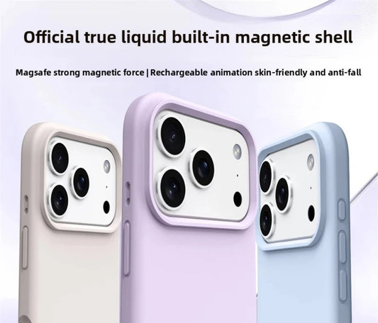 Original Magnetic Phone Case For iPhone 17 16 Pro Max Liquid Silicone Cases For iPhone17 16 Pro Max 17Pro Air Soft Bumper Cover