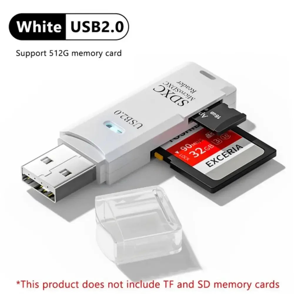 NEW 2 In 1 USB 3.0 2.0 Card Reader Micro SD TF Memory Card Reader USB Flash Drive Cardreader Adapter For PC Laptops Accessories