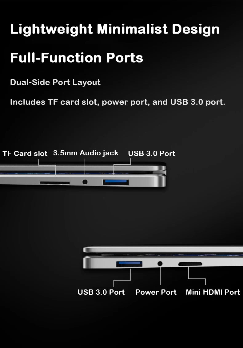 New 15.6" Laptop Intel Core i9-9880H 32GB 2TB Gaming PC Ultra Slim Office Study Computer PC Windows 11 Pro 1920*1080 HD