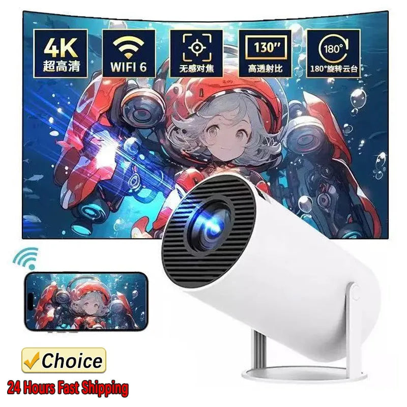 2026 Projector Newest HY300 Mini Portable Pocket Smart Android Projector Wireless Home Theater Magcubic Projector Hy300 ﻿