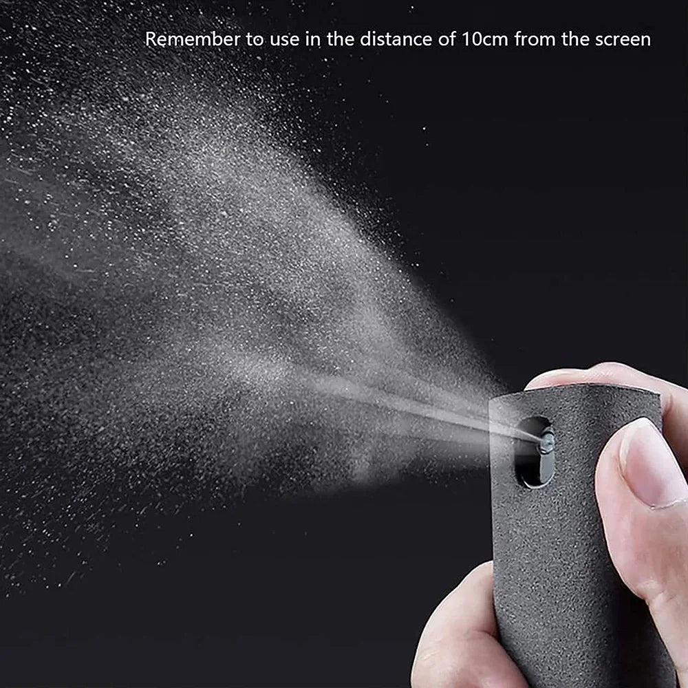 Multifunctional Phone Screen Cleaner Spray Bottle & Microfiber Cleaning Cloth Portable Tablet Mobile PC Screen Sanitizing Tool