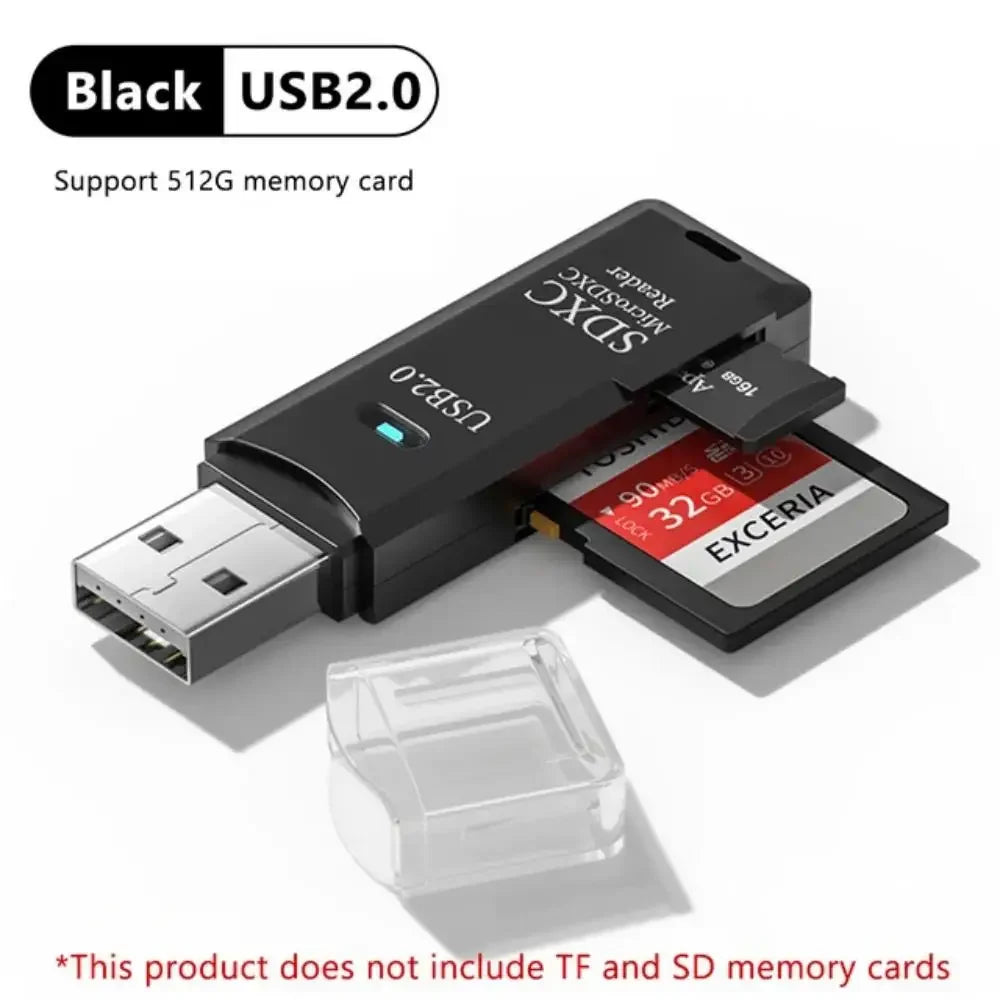 NEW 2 In 1 USB 3.0 2.0 Card Reader Micro SD TF Memory Card Reader USB Flash Drive Cardreader Adapter For PC Laptops Accessories