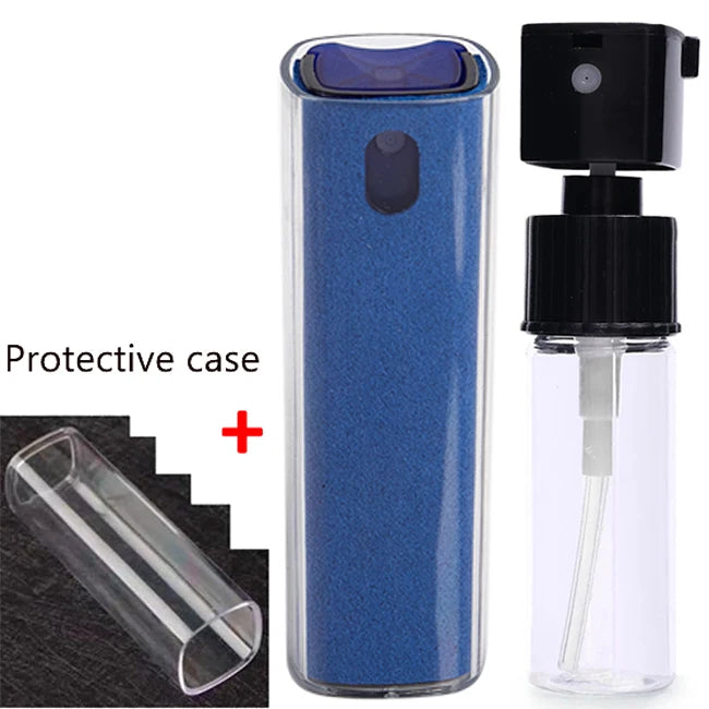 Multifunctional Phone Screen Cleaner Spray Bottle & Microfiber Cleaning Cloth Portable Tablet Mobile PC Screen Sanitizing Tool