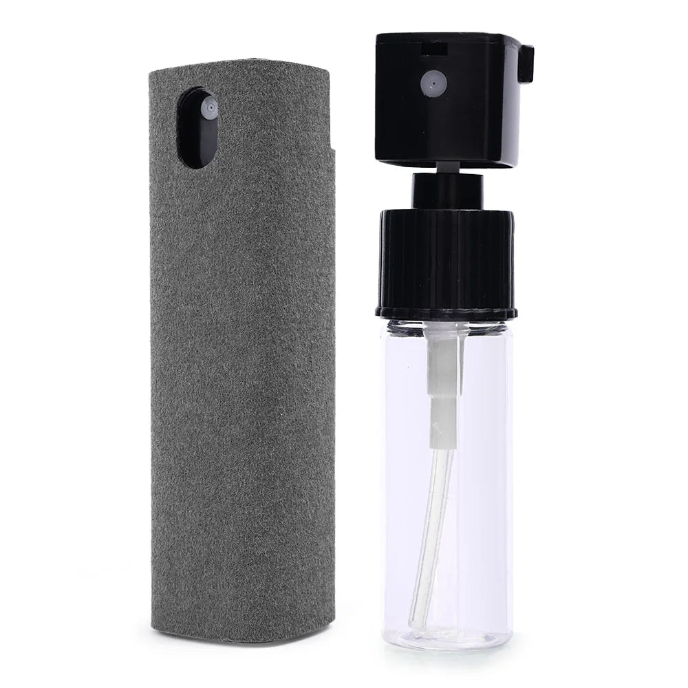 Multifunctional Phone Screen Cleaner Spray Bottle & Microfiber Cleaning Cloth Portable Tablet Mobile PC Screen Sanitizing Tool