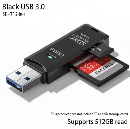 NEW 2 In 1 USB 3.0 2.0 Card Reader Micro SD TF Memory Card Reader USB Flash Drive Cardreader Adapter For PC Laptops Accessories