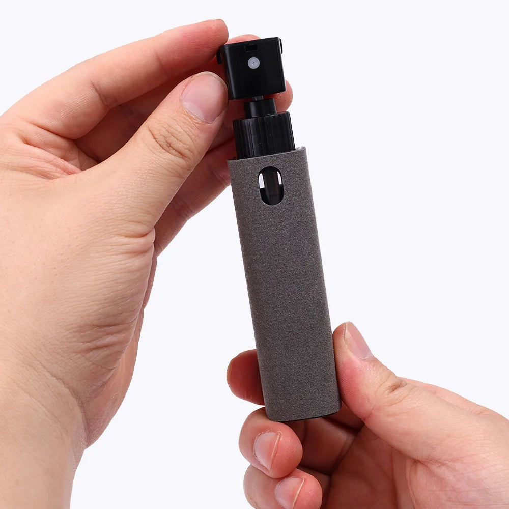 Multifunctional Phone Screen Cleaner Spray Bottle & Microfiber Cleaning Cloth Portable Tablet Mobile PC Screen Sanitizing Tool