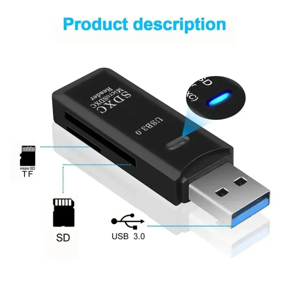 NEW 2 In 1 USB 3.0 2.0 Card Reader Micro SD TF Memory Card Reader USB Flash Drive Cardreader Adapter For PC Laptops Accessories