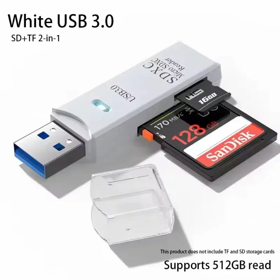 NEW 2 In 1 USB 3.0 2.0 Card Reader Micro SD TF Memory Card Reader USB Flash Drive Cardreader Adapter For PC Laptops Accessories